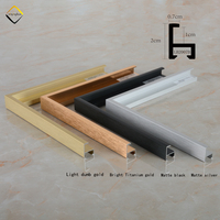 Bingkai Foto Aluminium Profil Strip Logam Kustom LB2007B untuk Dekorasi Rumah, Bingkai Gambar Aluminium