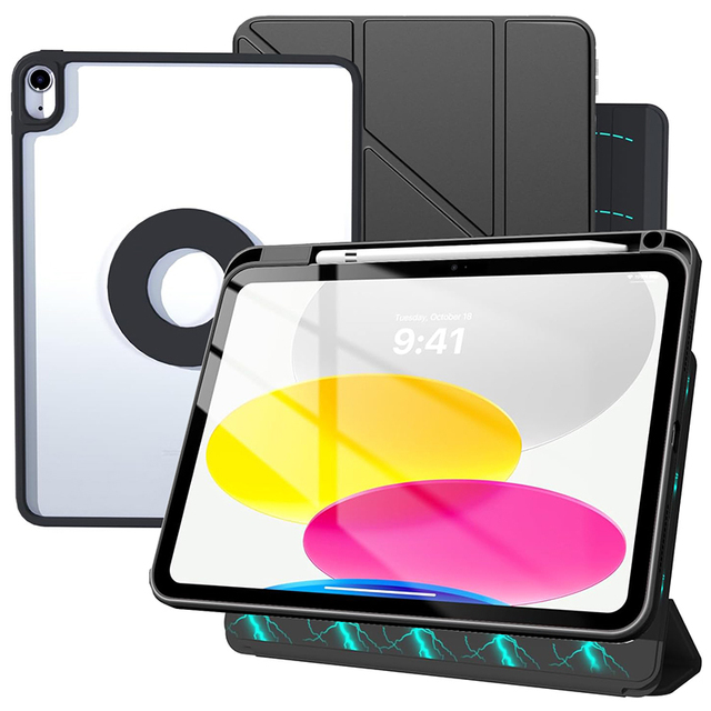 Case iPad A16 11th Generation 11 Inch iPad 10th 10.9 Inch Magnetic Detachable Y-Shaped PU+Acrylic Customized Color Clear 720