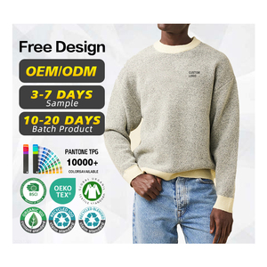 Pull en laine décontracté pour homme, col rond, tricoté, certifié GRS, avec logo personnalisé, anti-plis, idéal pour l'hiver - Product Image 1