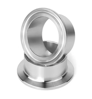 Prix d'usine, embout de soudure à bout court en acier inoxydable, embouts Tri-Clamp et joints sanitaires 14WMP-14MMP-14AMP