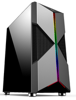 SAMA lueur dans le boîtier d'ordinateur sombre avec ARGB lumière gaming pc RGB pc cabinet case étui en verre