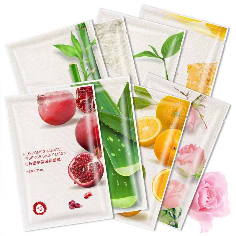 Maleisië Gezichtsmasker Groothandel Geen Logo Huidverzorging Wijting Vitamine C Zijde Trending Facial Gezichtsmasker Vel Roze Sakura Gezichtsmasker
