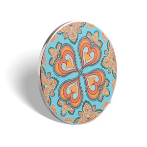 กระจกมือถือทรงกลมแบบพกพา ลายโลโก้สั่งทำ ดีไซน์ใหม่ พิมพ์ลายด้วยความร้อน PU - Product Image 6