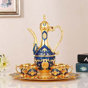 QIAN HU Tazze da Caffè Arabe Vintage in Ghisa Ecologica, Set da Tè Turco per Uso Promozionale, Decorazione per Feste del Ramadan, Casa e Matrimoni - Product Image 6