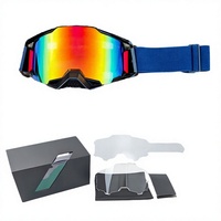 Lunettes de ski tout-terrain HX Moto01 personnalisables avec logo MX BMX, protection UV durable, film anti-déchirure, anti-buée, monture intégrale PC/TPU