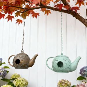 Vintage metalen vogelvoeder ijzeren windgong aantrekkelijk hangend vogelhuisje wilde vogels voor tuindecoratie - Product Image 4