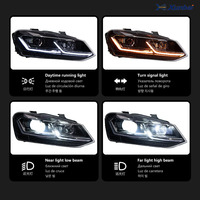 Conjunto de Faros Delanteros Bi-LED para VW Polo MK5 2011-2018, Luces LED DRL, Señal de Giro, CAN Bus, Plug and Play, Repuestos para Automóviles