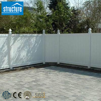 High Quality 6x8 ft White Eco-Friendly Nature Plastic PVC/Vinyl Cheap Decorative Panel Privacy Fence Panels for Sale