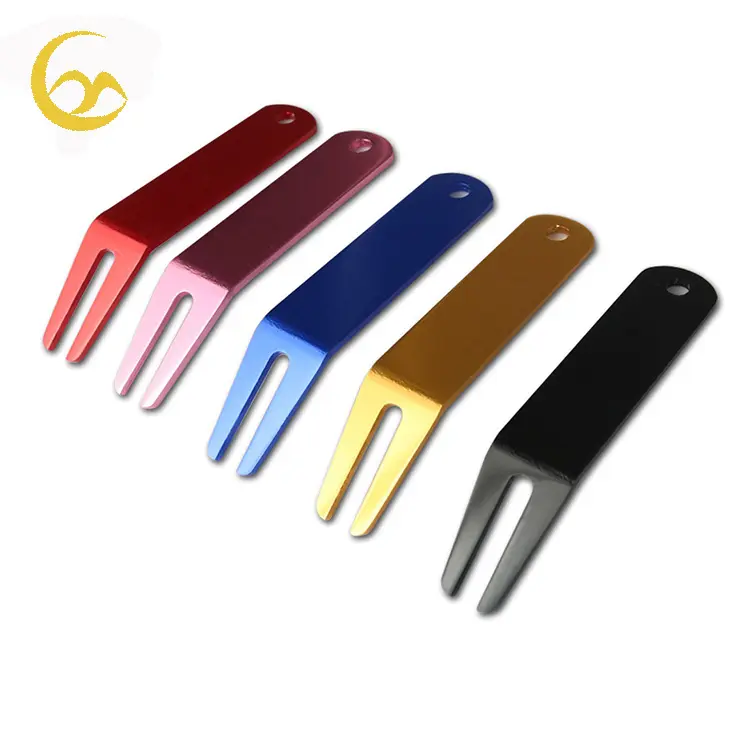 สี anodized อลูมิเนียมเครื่องมือ Divot กอล์ฟ Bent เครื่องมือ Divot