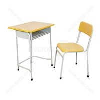 Meubles scolaires modernes, ensemble de bureau et de chaise fixes pour étudiants, avec design ergonomique pour la salle de classe