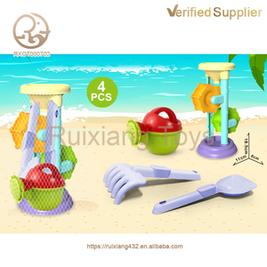 Fornitura di fabbrica per esterni giocattoli di plastica sabbia stampi strumenti secchio per bambini spiaggia di sabbia Set di giocattoli estivi per bambini da spiaggia - Product Image 6
