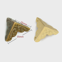 Antique enveloppé coin boîte en bois table protection coin boîte à bijoux triangle décoratif coin cadre pieds