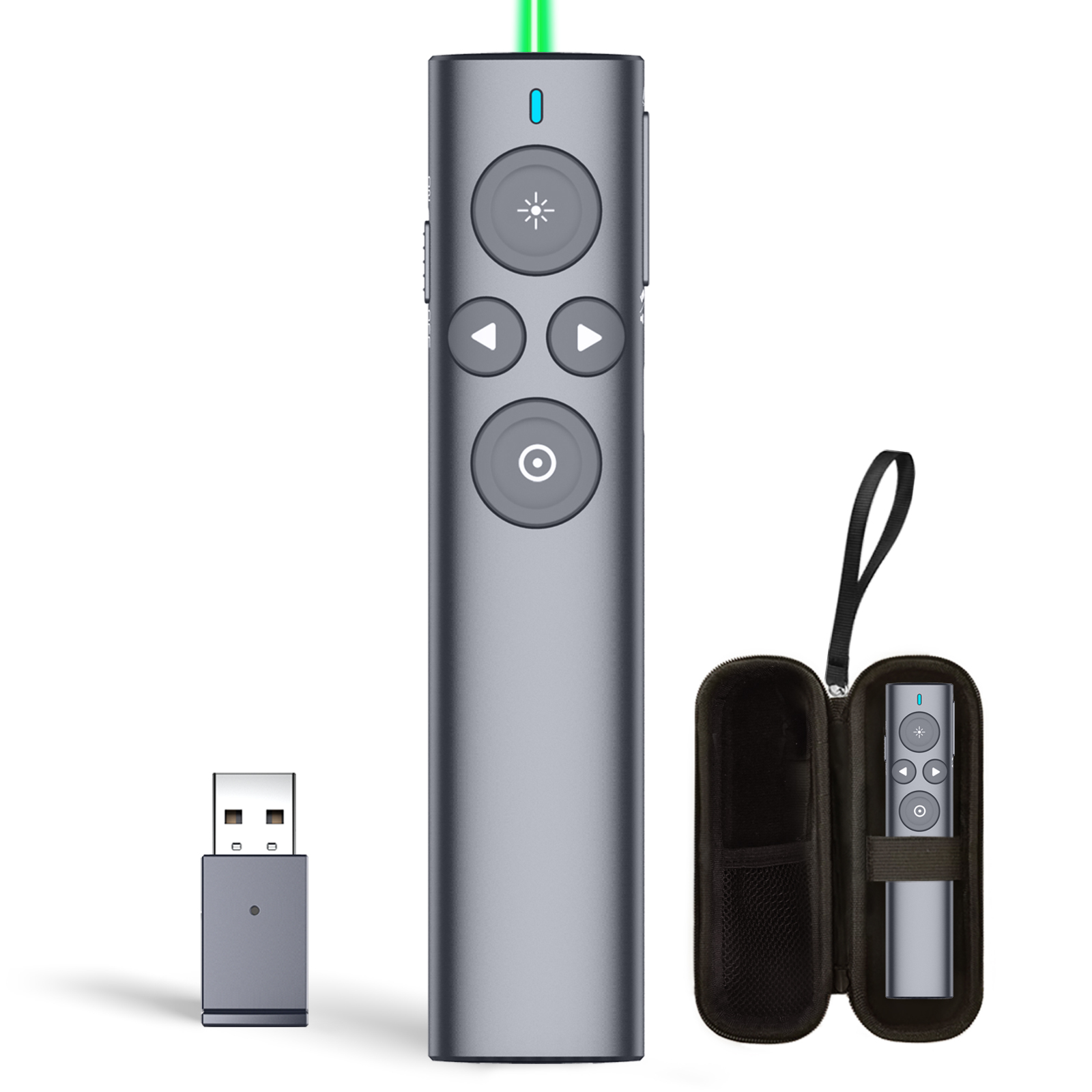 Grey with Green laser