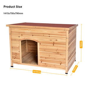 Niches pour chiens de taille moyenne OEM/ODM en bois, résistantes aux intempéries, écologiques, coupe-vent, pour chiens de taille moyenne, toutes saisons, avec <span class=keywords><strong>pieds</strong></span> surélevés - Product Image 4