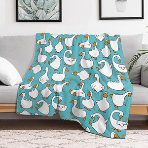 Minimalist Duck Flannel <b>Blanket</b> <b>Throw</b> <b>Blanket</b> Nap <b>Blanket</b> Machine Washable Fade Resistant for Bed Sofa Couch Custom Print - Product Image 2