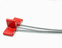 JHC018 Scellé de câble rouge 2,5 mm 30 cm |   Fil de sécurité en aluminium pour la protection des conteneurs et des marchandises des camions