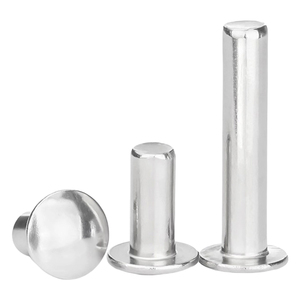 10 pièces/sac Rivets pleins à tête plate-ronde en acier inoxydable 304 de qualité supérieure M2-M6 personnalisables Grade A2-70 Plage de préhension 2-8 - Product Image 2