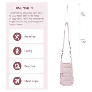 Best Selling <b>Mini</b> MOQ Quilted Water <b>Bottle</b> Holder with Strap Tote <b>Bottle</b> Carrier Crossbody Bag with Pockets - Product Image 3