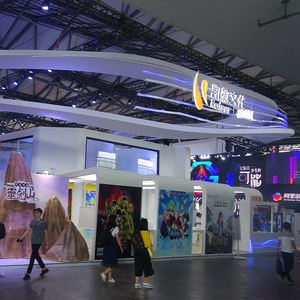 Bannière <span class=keywords><strong>de</strong></span> plafond suspendue <span class=keywords><strong>facile</strong></span> à assembler, fourniture d'usine, bannière d'exposition pour salon professionnel - Product Image 5