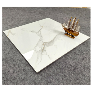 60x60 parlak Carrara beyaz Porcelanato döşeme fayans standart beyaz mermer seramik karo zemin için - Product Image 3