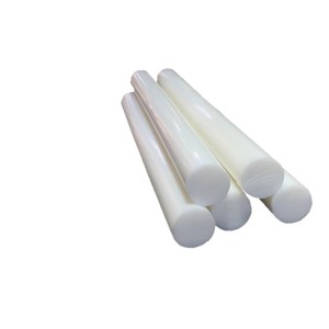 แท่งไนลอนรูยบัง PA6 แท่งกลมความแข็งแรงสูงสำหรับงานกลึง แท่งพลาสติกสีขาว - Product Image 1