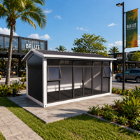 Maison préfabriquée modulaire en conteneur avec toit à pignon, cabane démontable en kit, magasin de détail, atelier