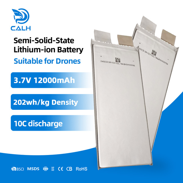 CALH 3.7V 12Ah Solid-State Lithium Battery High Energy Density 3.7V 12000mAh Solid-State Battery Cell for UAV Drone