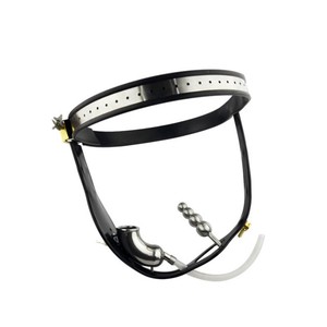 Biancheria intima in acciaio inossidabile dispositivo di castità maschile giocattolo del sesso per gli uomini Gay con catetere di perline anali cintura di castità gabbia del cazzo e <span class=keywords><strong>Plug</strong></span> anale - Product Image 2