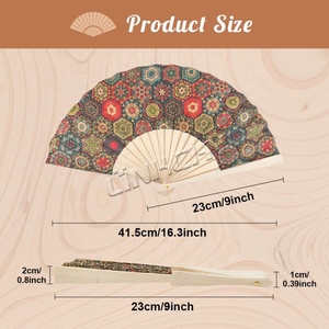 Abanico de Mano de Madera de Estilo Vintage con Diseño de Corteza, Color Personalizado, Material de Madera + Polialgodón para Regalos Promocionales - Product Image 4