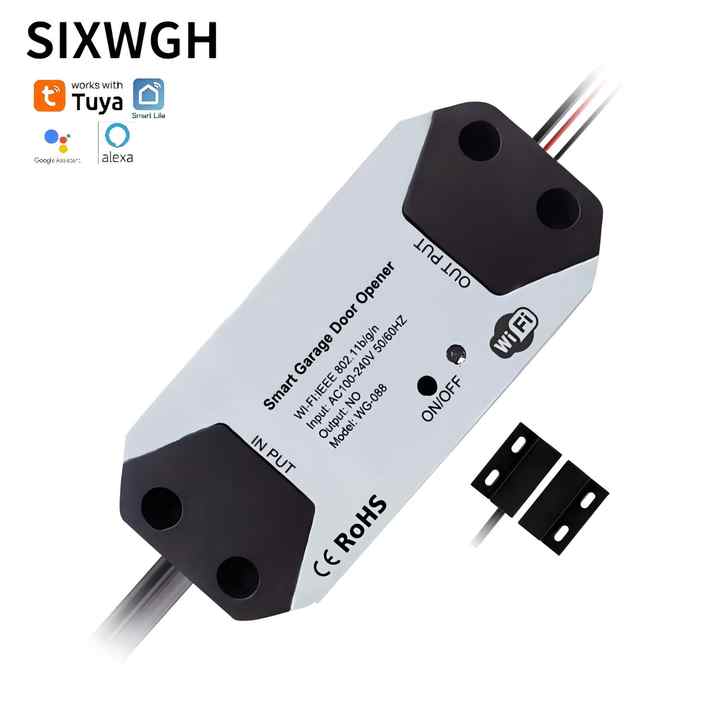 SIXWGH Smart WiFi Garage Door Opener One-Key Remote Control Mobile App ...