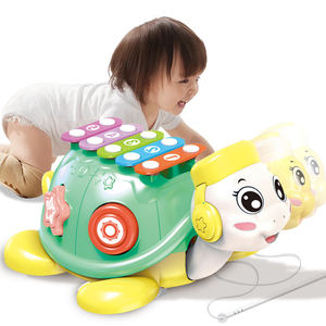 Jouet de percussion pour bébé, jouet éducatif pour enfants, apprentissage des formes, développement sensoriel, tortue de dessin animé, piano musical éducatif avec blocs - Product Image 1