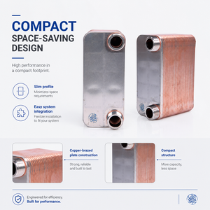 Échangeur de chaleur à plaques brasées en acier inoxydable 316 pour pompe à chaleur, chaudière, CVC, réfrigération et refroidissement - Product Image 3