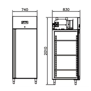 Commercial Restaurant Kitchen Single-Temperature Upright Air Cooling Refrigerator <b>Freezer</b> Stainless Steel Frost Free Digital E1F - Product Image 3