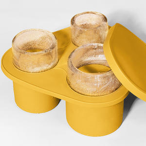 Vente flash : 3 moules à glaçons en silicone durables, forme cylindrique creuse, avec couvercle, moule en caoutchouc de silicone écologique - Product Image 1