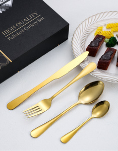 Ensemble <span class=keywords><strong>de</strong></span> <span class=keywords><strong>couverts</strong></span> écologiques <span class=keywords><strong>en</strong></span> acier inoxydable, design luxueux europé<span class=keywords><strong>en</strong></span>, livraison rapide, pour restaurant, hôtel, mariage, <span class=keywords><strong>couverts</strong></span> dorés - Product Image 6