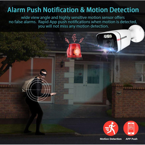 Caméra de sécurité CCTV 4K avec capture de visage IA, boîtier métallique, 8 canaux PoE, 5MP, alarme bidirectionnelle avec double clignotement, audio bidirectionnel - Product Image 5