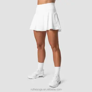 Fashion Classic Design Custom Blank Tennis Clothes Wear Girls Ladies Pockets 2 In 1 Skirt White Womens Golf Dress Tennis Skirts
