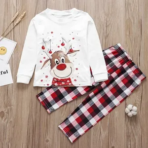 Pyjamas de Noël Famille Personnalisables Hongbo 2025 100% Coton Tenues Assorties Tendance pour Mère, Fille et Bébé Filles - Product Image 2