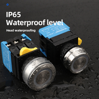 Interruptor de botón a prueba de agua IP65 de 22mm, cierre momentáneo de retorno, autorreinicio/bloqueo, arranque de parada