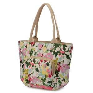 Bolso de Mano Plegable, Reutilizable, Portátil, de Gran Capacidad, Impermeable y Duradero, con Estampado Floral, de Poliéster, para Hombre y Mujer, con Cierre de Cremallera - Product Image 6