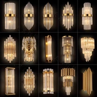 Lumières vintage décoration luxe intérieur salon chambre fond hôtel Villa moderne décoratif cristal applique murale