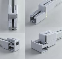 Connecteur de rail de rideau détachable à clipser, raccord de rail de rideau facile à assembler