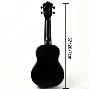 Ukulélé soprano noir à 4 cordes, mini guitare acoustique légère, idéal pour les débutants, les enfants, les adultes, les voyages, les cours de musique et les cadeaux - Product Image 5