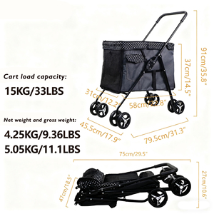 <span class=keywords><strong>Chariot</strong></span> <span class=keywords><strong>pour</strong></span> animaux de compagnie petit et moyen chien marche chien <span class=keywords><strong>handicapé</strong></span> personnes âgées <span class=keywords><strong>chariot</strong></span> <span class=keywords><strong>chat</strong></span> pliable <span class=keywords><strong>chariot</strong></span> <span class=keywords><strong>pour</strong></span> animaux de compagnie - Product Image 3