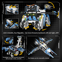 Kit de Construcción de Robot Espacial, 856 Piezas, 3 en 1, Control Remoto por Aplicación, Nave Espacial, Grúa, Torre, Bloques de Construcción STEM, Juguete para Adolescentes y Adultos, Regalo