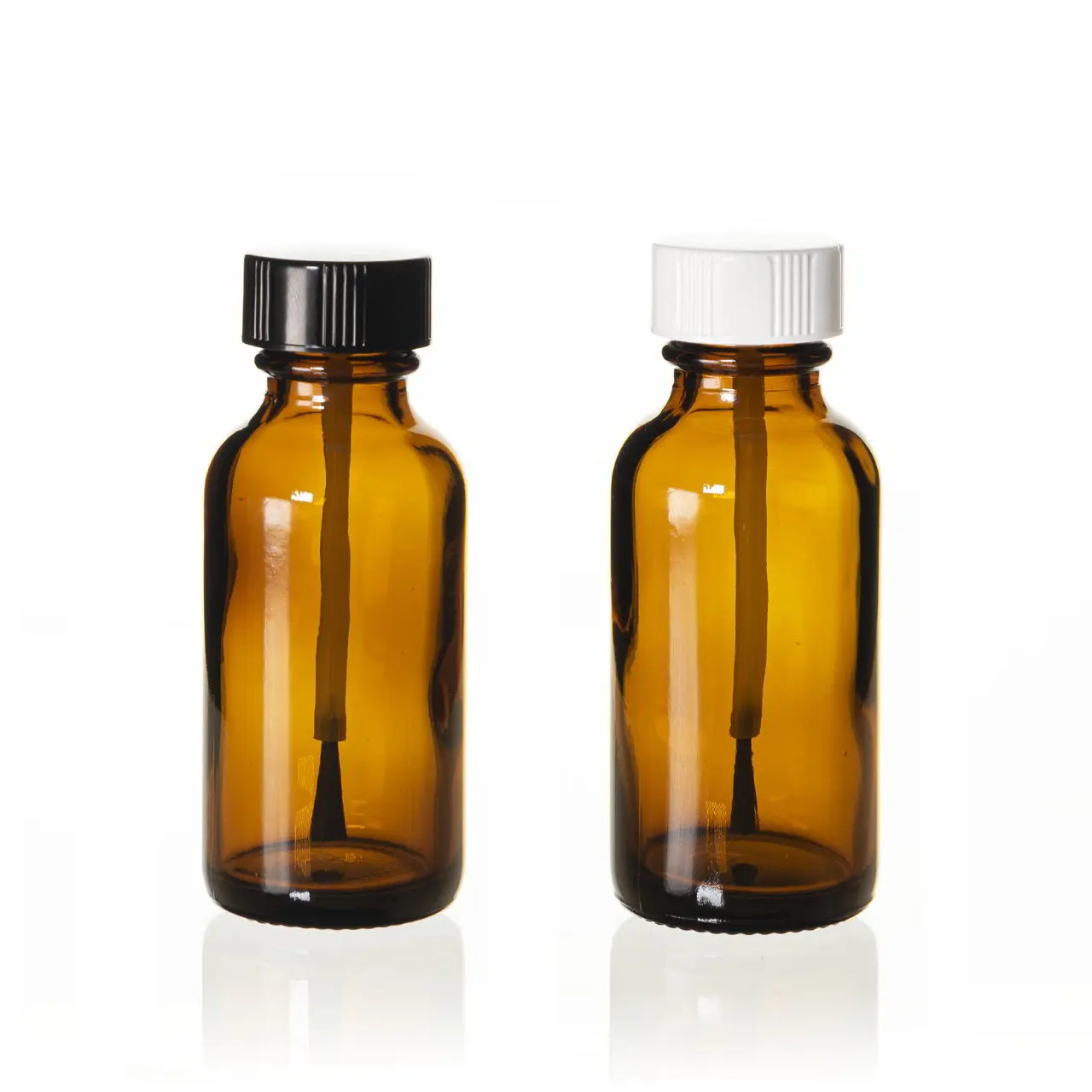 Bouteille vide en verre d'huile essentielle ambrée de 5ml 10ml 15ml 20ml 30ml avec bouchon antivol bouteille cosmétique de vernis à ongles vente en gros