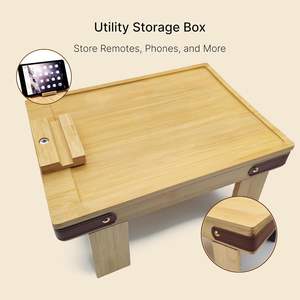 <span class=keywords><strong>Plateau</strong></span> <span class=keywords><strong>d</strong></span>'accoudoir pliable en bois massif pour canapé avec rotation à 360° °   Support pivotant pour téléphone et tablette - Organisateur <span class=keywords><strong>de</strong></span> canapé en bambou pour salon et lit - Product Image 2