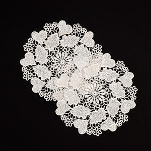 Mantel de <span class=keywords><strong>Tela</strong></span> Bordada de Lujo Ligero, Mantel Individual <span class=keywords><strong>para</strong></span> Cocina, <span class=keywords><strong>Comedor</strong></span>, Vajilla, Toalla de Té con Encaje, Venta Caliente Transfronteriza - Product Image 4