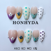 Ongles artificiels en acrylique faits à la main avec un design floral 3D, réutilisables, pour les femmes, pour les fêtes et l'usage quotidien