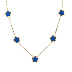 Yüksek Kaliteli Titanyum Çelik 13MM Beş Yapraklı Lotus Kolye Erik Çiçeği Yıldız Kolye Lüks Marka Tasarımcı Çiçek Kolye - Product Image 6